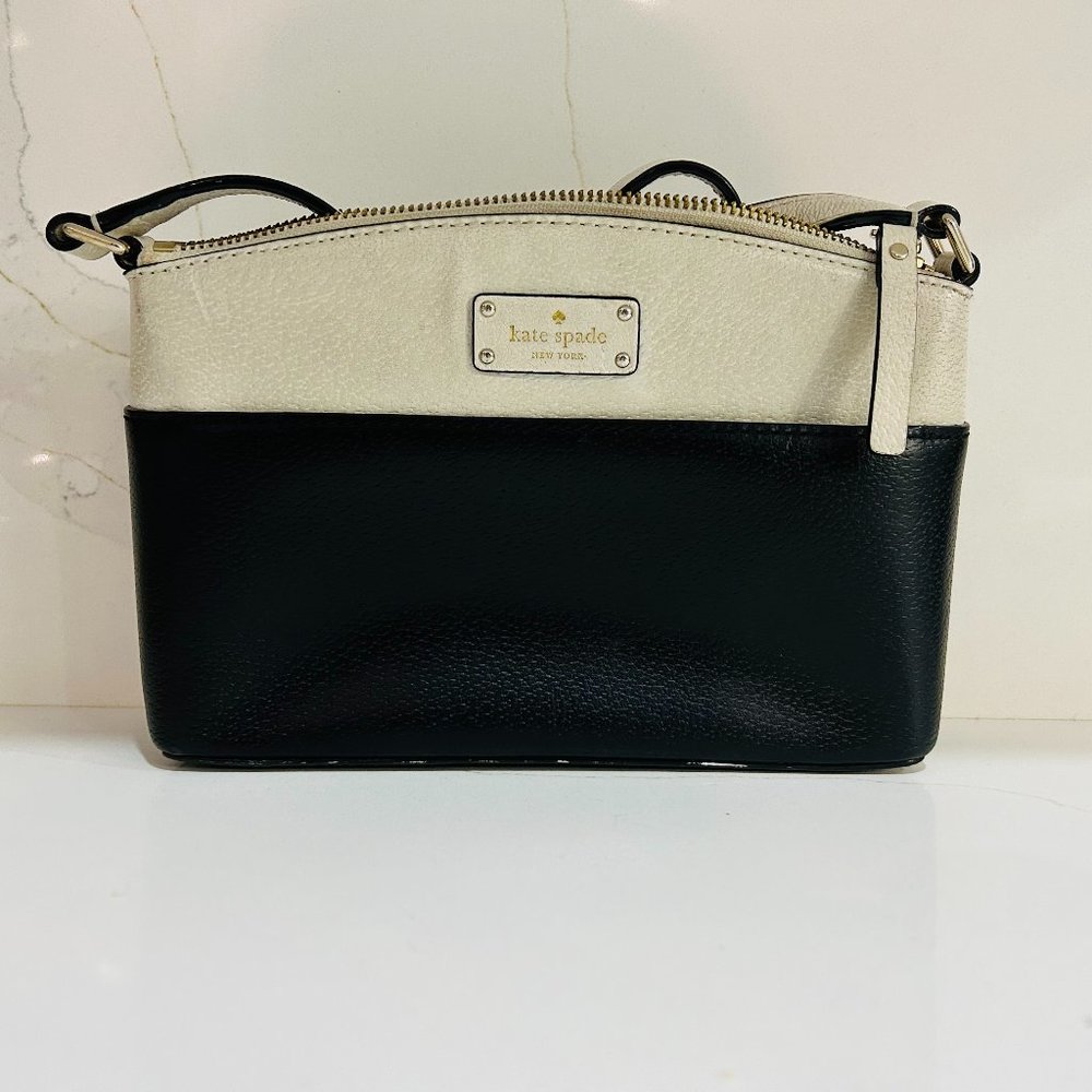 Kate Spade - Black and White Leather Crossbody Bag